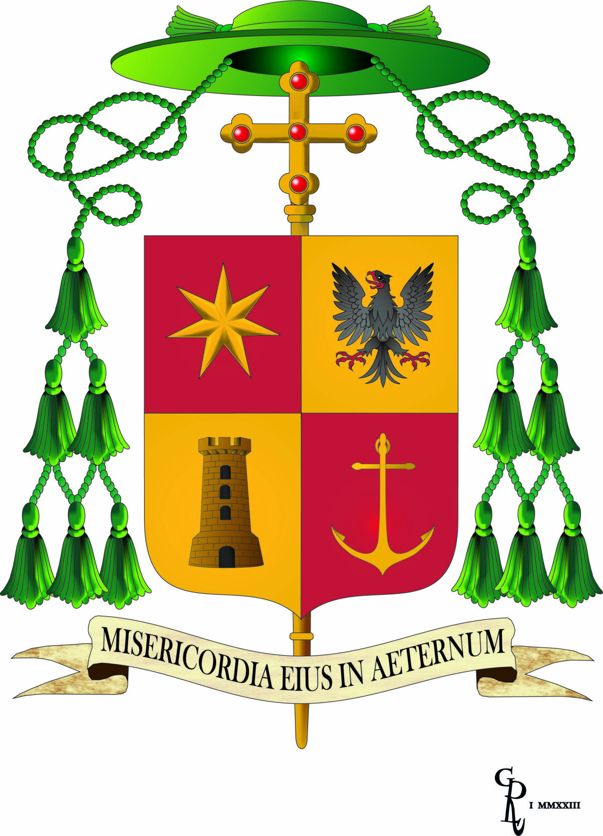 LO STEMMA EPISCOPALE DI MONS. RUMEO. DESCRIZIONE – Diocesi di Noto